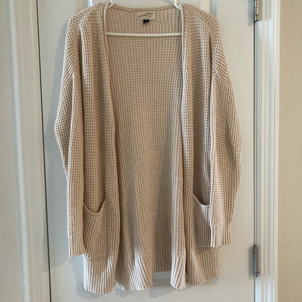 Cream colored cardigan